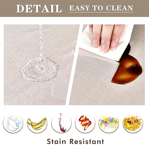 Nasitos 2 Pack Clear Plastic Table Cloth 54x120 Inch - Vinyl Oilcloth Transparent Cover for Dining, Waterproof, Rectangle Shape - Holiday Dinner, Showrooms - color: Clear, size: 54x120 Inch (Rectangular)