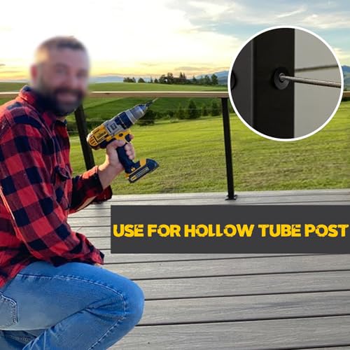 200Pack Cable Railing Rubber Gaommets,Deck Railing Gromemets for 1/8" 5/32" 3/16" Cables,Black Rubber Protector Sleeve for Level Metal Cable Railing Posts - size: Horizontal