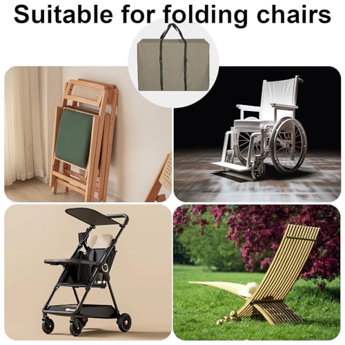 Large Outside Folding Chair Storage Bag with Zipper and Handles, 600D Folding Chair Carry Bag for Zero Gravity Chair Cover, Portable Folding Lounge Chair Carrying Bags, 43" L x 11" W x 29" H (Brown) - color: Brown - 1 Pack