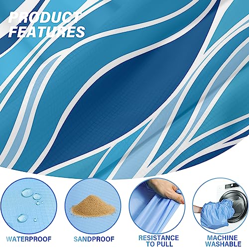 Famstar Beach Blanket Oversized Extra Large 78" X 81",Waterproof Sandproof Beach Blanket 1-7 Adults Lightweight Durable for Travel Camping Hiking Picnic - color: Mixed1, size: 78" X 81"