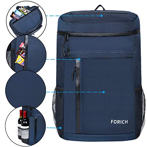 FORICH Soft Cooler Backpack Insulated Waterproof Backpack Cooler Bag Leak Proof Portable Small Cooler Backpacks to Work Lunch Travel Beach Camping Hiking Picnic Fishing Beer for Men Women - color: Y - Blue