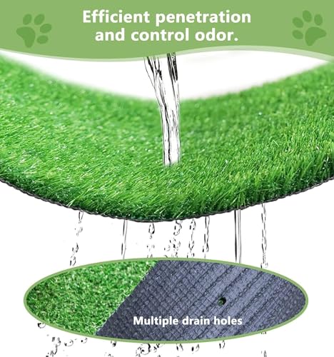 Artificial Grass for Dogs Pee Tray Fake Grass Mat for Professional Puppy Potty Trainer Replacement Dog Grass Pad for Indoor and Outdoor 29.1 x 21.1 Inch (Pack of 1)