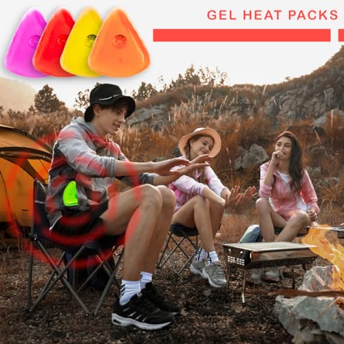Reusable Pocket Hand Warmers, Reusable Snap Heat Pack, Pouch Gel Hand Warmers Used for Outdoor, Indoor, Working, Studying, Camping, Warm Gifts for Adults or Kids(Set of 5)