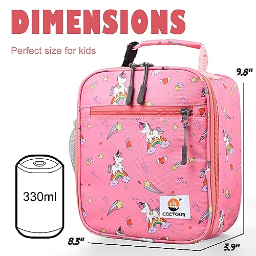 CaCTOUR Lunch Box Kids,Premium Insulated Lunch Bag for Girls Boys,Soft Bag Mini Cooler Back to School Thermal Reusable Lunch Bag for Work School Picnic (Star Rainbow) - color: C-Star