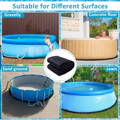 260G/M² Pool Pads for Above Ground Pool, 15FT Round Under Pool Mat Made of Durable and Prevents Puncture Geotextile Material to Protection and Extend The Life of Inflatable Swimming Pool or Hot Tub - size: 15FT