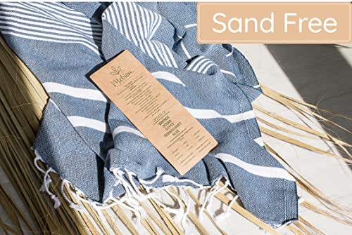 Premium Turkish Beach Towel – 100% Cotton, Sand Free, Oversized, Quick Dry Beach Towel 35”x67” – Ideal for Travel, Pool – Navy - color: Navy