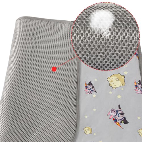 NACOCO Summer Pet Cooling Mat - Cat Dog Cushion Pad Sleeping Cool Comfortable Soft for Pets Kids and Adults (Grey French Bulldog, S) - color: Grey French Bulldog, size: S: 15.5'' x 19.5''