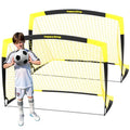 Happy Jump 7x5 FT & 5x3.6 FT Portable Soccer Goal for Youth Players Ages 6–14, Large-Frame Design Built for Long-Term Development, Easy Setup for Backyard, Park or School Training - style: 5x3.6 FT, 2 Set