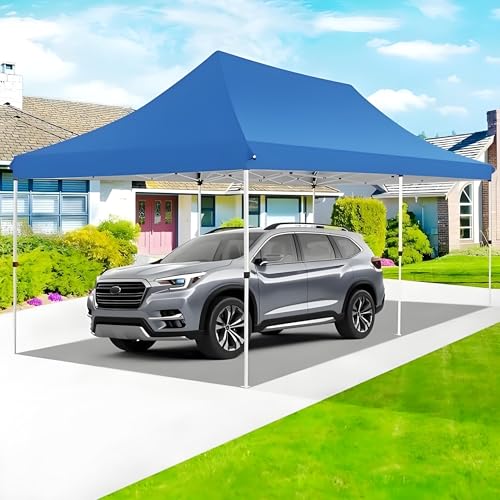 COBIZI 10x20 Pop Up Canopy with 6 Sidewalls, Conical Party Tent 10x20 with 3 Adjustable Height Waterproof, UV-Resistant with Carry Bag, Sandbag, Stake, Ropes for Parties, Commercial (Frame Upgraded) - color: Light Blue, size: 10x20FT