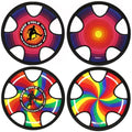 TurnWay Outdoor Two Soft Frisbee Throwing Disc, Flying Disc, Flying Saucer for Man and Woman in Yard, Beach, Lawn, Camping, Pool (Halo+Rainbow) - color: Halo+rainbow