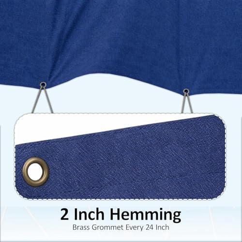 Zuperia Heavy Duty Canvas Tarp (8' x 10' ft - Pack of 1) with Rustproof Grommets, UV Resistant & Tear Resistant Multipurpose Tarpaulin Cover for Outdoor, Industrial & Commercial Use (Navy) - color: Navy, size: 8' x 10' ft - 1 Pack