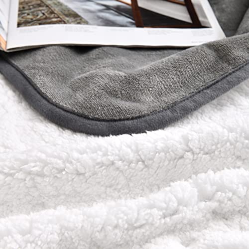 Waterproof Blanket for Bed Couch Sofa, Soft Liquid Pee Proof Pet Blanket for Dog Puppy Cat, Reversible Sherpa Fleece Furniture Protector (Grey, 30x40 inches) - color: Grey, size: 30x40 inches