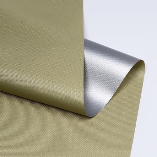 4Yard (60"×144") Marine Waterproof Fabric - Outdoor UV-Resistant Lightweight Durable Ripstop Material, UPF50+ Sun-Protection Blackout for Tarp Tent Camping Canopy, Khaki - color: Khaki, size: 4Yard