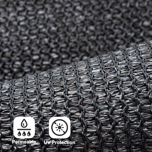 LOVE STORY 4'x 25' Fence Privacy Screen Outdoor Mesh Fencing Covers Screen Fence Wind Block with Grommets for Patio Garden Wall Backyard, Dark Grey (We Make Custom Size) - color: Dark Gray, size: 0 4'x2 5'