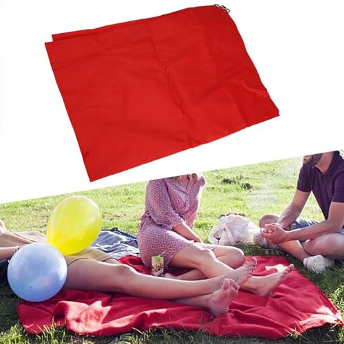 210T Polyester Camping Tarps, Waterproof Rain Fly Sun Shade Shelters With 6 Tie Points For Hiking Backpacking Beach Picnic(Red 140x200CM) - color: Red 140x200cm
