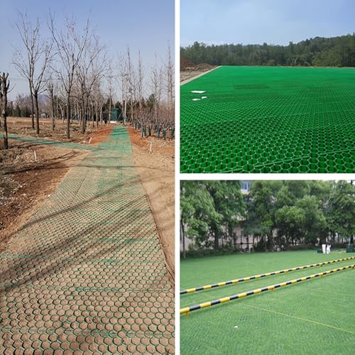Plastic Ground Reinforcement Grid for Outdoor Stabilization of Grass and GravelDurable Easy to Install EcoFriendly Turf Protection Mat for Driveways and Walkways - size: 5cm-20 pieces