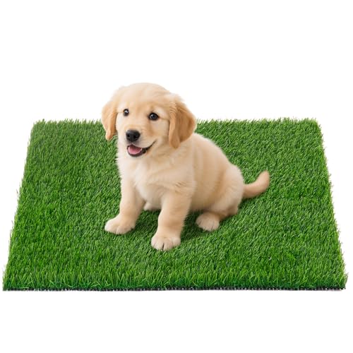 Fake Grass for Dogs - Artificial Pee Grass for Dog Potty Tray Training Pet Turf - Indoor and Outdoor Mat for Pet Training with Drainage Hole (39.4" X 19.7") - size: 39.4" X 19.7"