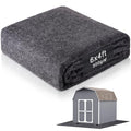2MM Thickened Outdoor Storage Shed Floor Mat Waterproof, 6 x 4 FT Washable Garden Shed Flooring Pad, Soft Furniture Patio Floor Covering Carport dust proofing Oil Mat-Tool Shed Not Include - size: 6 X 4 FT