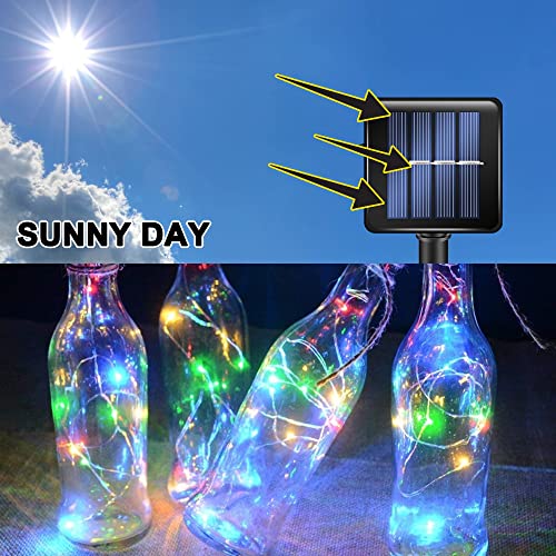 TW SHINE Multi Color Solar String Lights Outdoor, Total 160 FT 480 LED Solar Powered Waterproof Fairy Lights 8 Modes Copper Wire Lights for Christmas Party Tree Wedding Yard Decorations, 4 Pack - color: Multicolor, size: 4 Pack