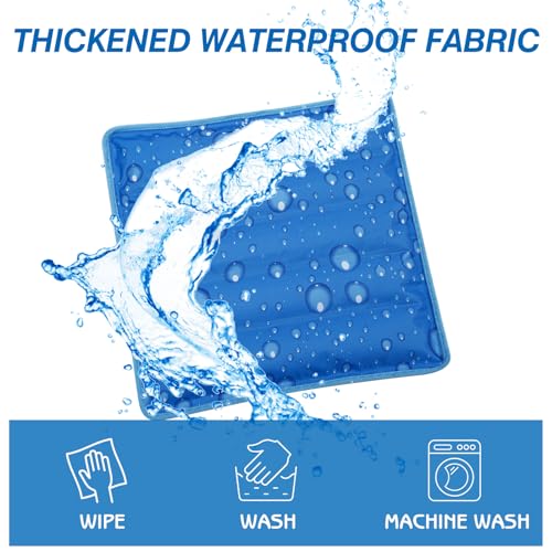 Dog Cooling Mat Water Injection Pet Cool Pads Dogs & Cats Pet Cooling Blanket for Outdoor Car Seats Beds - color: Blue, size: 23*23in