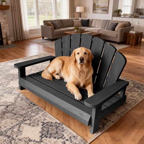 DRATO Dog Bed - Waterproof & Washable Pet Bed, Durable Resin Comfort Design, Easy to Assemble Indestructible Bed(Black,40.24 * 30.08 * 20.04) - color: Black