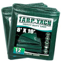 Green Heavy Duty Tarp 8x10 Feet -2Pack, 12 Mil Thick Waterproof Poly Tarps Cover UV Resistant, Rip & Tear Proof with Metal Grommets Every 20 Inche - color: Green, size: 8x10 Ft-2pack