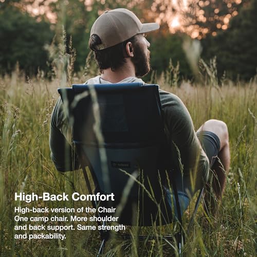 Helinox Chair Two Ultralight, High-Back, Collapsible Camping Chair, Blue Block, with Pockets - color: Blue Block