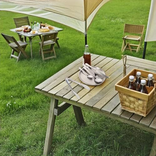 11pcs Stainless Steel Camping Silverware Set with Compact Carry Bag, Portable Reusable Utensils Kit for Outdoor Dining, Picnic, Backpacking, and Travel