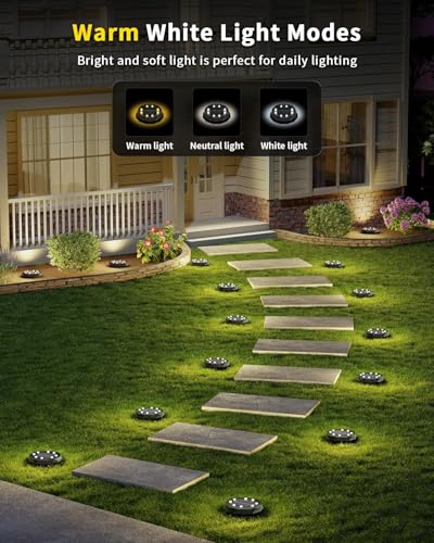Solar Ground Lights with Remote, 15 Multi Color Solar Garden Lights Waterproof, RGB Solar Powered Outdoor Landscape Lighting for Pathway, Yard, Deck, Lawn, Patio, Walkway, Poolside, 14 Pack - size: 14 Pack