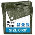 MAQIHAN Camping Tarp Waterproof - 6'x 6' Heavy Duty Tarps for Camping Tent Outdoors Garden Car Roof Multipurpose Protective Rain Sunshade Cover Thick All-Weather Emergency Tarpaulin Plastic