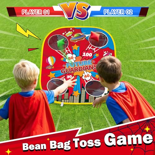 Spider Bean Bag Toss Game for Kids – 3-in-1 Cornhole Board Outdoor Toys for Toddlers, Family Fun Games for Beach & Yard, Birthday Easter Gifts for Ages 3 4 5 6 7 8-12 Year Old Boys Girl