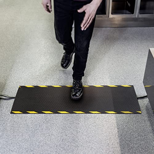 Portifera Morland Protect Rubber - 47¼in x 15⅝in - Nitrile Rubber Cord Cover Mat - Outdoor and Indoor use - Overfloor Protector for Cables Cords or Wires - Protect from Trips and Falls Repositionable - color: Rubber Top Black Diamond