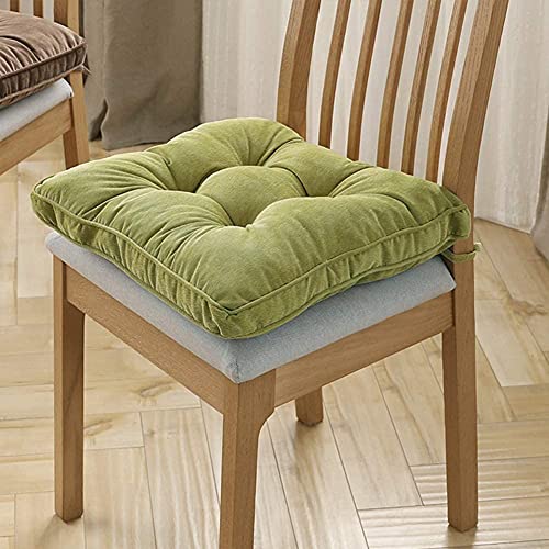Furlide Patio Chair Cushion 18 x 18 Inch Cushions Pad with Ties Indoor Outdoor Cushions for Dining Chairs Set of 2, Square Green - color: Green