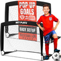 NET Playz 4ftx3ft Easy Fold-Up Portable Training Soccer Goal, 36" D x 48" W x 36" H - style: Set of 2