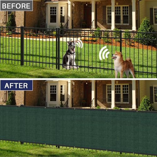 WINDSCREEN4LESS 6' x 3' Privacy Fence Screen in Green W/ Brass Grommet 85% Blockage Windscreen Outdoor Mesh Fencing Cover Netting 150GSM Fabric - Custom Size - color: Green, size: 6' x 3'