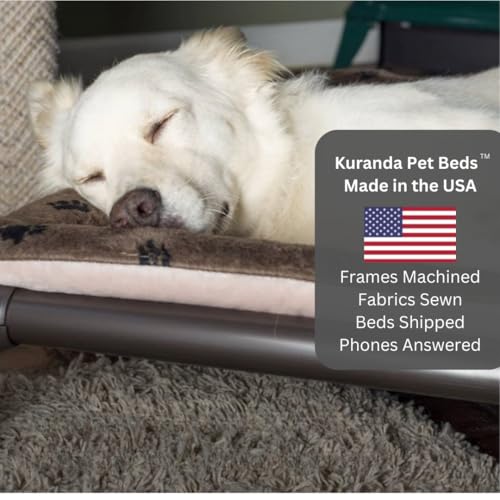 Kuranda Chewproof Elevated Dog Bed - Walnut PVC - 25" x 18" - Heavy Duty Vinyl - Royal Blue - color: Royal, size: 25" x 18" - Walnut PVC