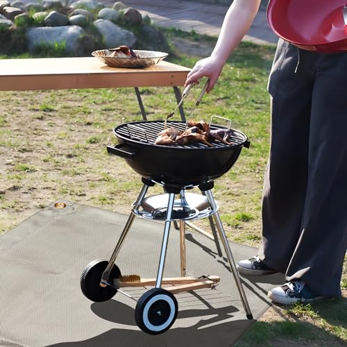39''x39'' Fire Pit Mat - Fireproof Mat for Fire Pit, Wood Deck Insulation, Camping BBQ - Temperature Resistant Fiberglass Fire Blanket for Outside Indoor Lawn Protection