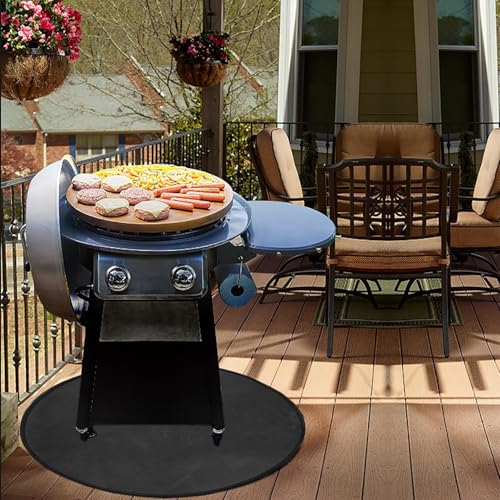 24" Fire Pit Mat for Solo Stove Bonfire Round Fireproof Under Grill Mat Oil Proof Waterproof BBQ Pad for Deck Patio Grass Outdoor Grill Accessories Portable and Reusable - size: 24" Round