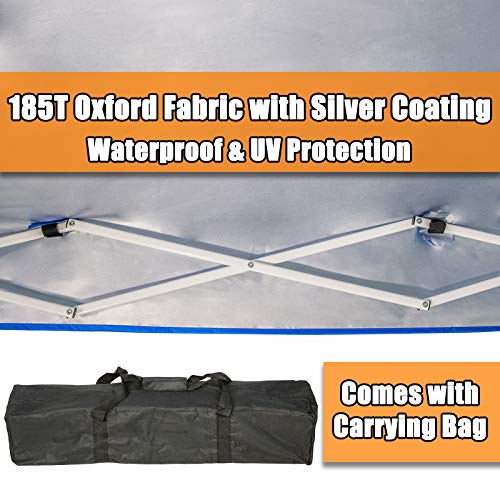 Sunnyglade 6x4 Ft Pop-Up Canopy Tent Outdoor Portable Instant Shelter Folding Canopy with Carry Bag(Royal Blue) - color: Blue