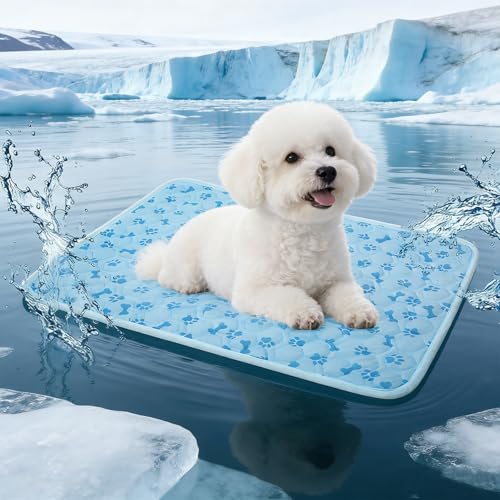 Dog Cooling Mat, Pet Cooling Mat for Dogs and Cats, Portable Summer Dog Cool Pad,Cool Bed for Pets, Premium Pet Cool Blanket for Summer - size: Small