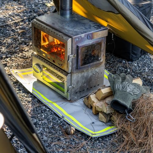 POMOLY Fire Pit Mat,Fireproof Mat Visible at Night-Great for Deck Fire Pit Base,Patio Fire Pits Pad for Outdoor Wood Burning, Wood Floor, Grass, Campsite, Lawn(31.5'' X20'') - size: Small