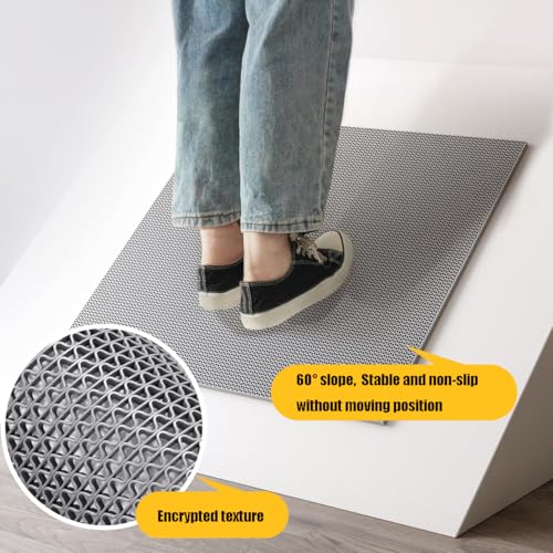 Drainage Non Slip Mats 3'x3.3' Heavy Duty Commercial Floor Mat Mesh Hollow Door Mat Roll for Swimming Pool Bathroom Kitchen Garage Indoor Outdoor Wet Area,Gray/Grey,0.9×1M/3×3.3FT - color: Gray/Grey, size: 35.4" x 39.4"