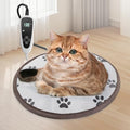 GOLOPET Cat Heating Pad Round with Smart Thermostat Switch and Power Line Protection Tube,Obtained MET and UL Dual Certification,Waterproof Pet Heating Pad for Cats-Paw Print - size: 16.0"L x 16.0"W x 0.5"Th