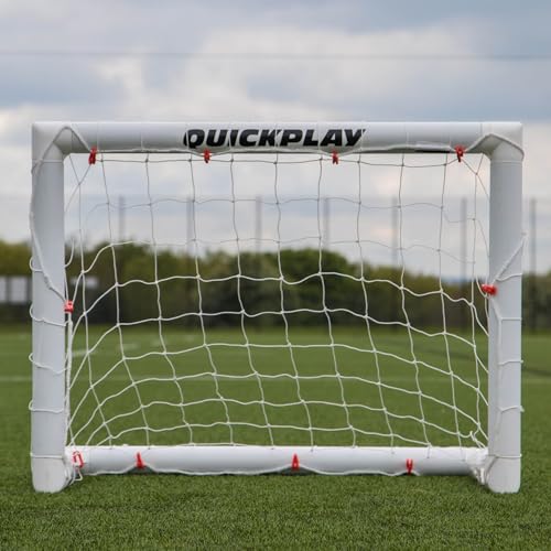 QUICKPLAY Q-Fold Soccer Goal | 30-Second Folding Design for Easy Setup | Portable & Weatherproof uPVC Soccer Goal for Backyard | Durable Post for Adults & Kids - style: 3 x 2'