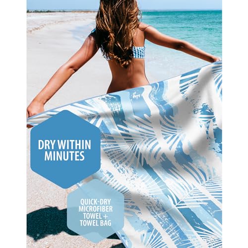 VENTURE 4TH Microfiber Beach Towel: Quick-Dry, Compact, Sand-Free, Absorbent, Sandproof and Lightweight - Perfect for Camping, Beach, and Roadtrips (Ocean Vibe Design | 35x78 inches) - color: Ocean Vibe, size: Extra Large (78" x 35")