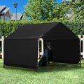 Dog Shade Shelter Outdoor 4'x4'x3' Tent for Large Medium Dogs, Outside Sun Rain Canopy Pet House for Cats Pigs Livestock with Waterproof Roof Ground Nails,Black - color: Black