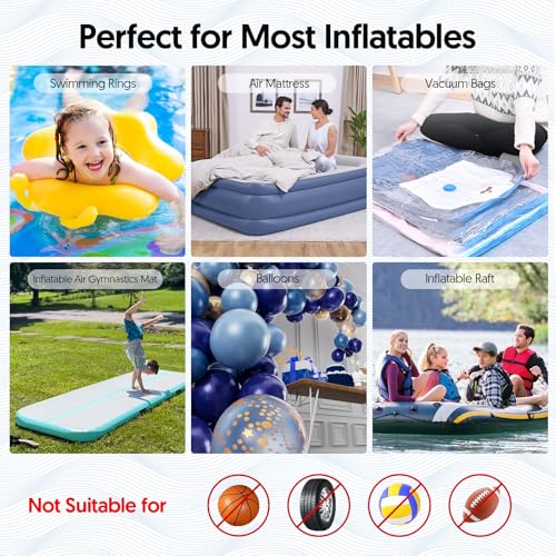 MAACOULD Electric Air Pump for Inflatables: Air Mattress Pump for Balloons Pool Floats Boat for Quick-Fill Inflator/Deflator - 400W 110V AC Inflatable for Gender Reveal Celebration Party Outdoor Home