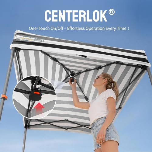 CROWN SHADES 4x4 Pop Up Changing Tent, Patented One-Push Center Lock Portable Changing Room, Privacy Canopy for Camping, Poolside, Beach, Photoshoots, Black/White - color: Black/White, size: 4X4 FT