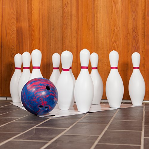 Champion SportsWeighted Foam Bowling Pin Set - color: White, size: 10 Pin Set (Ball Sold Separately)