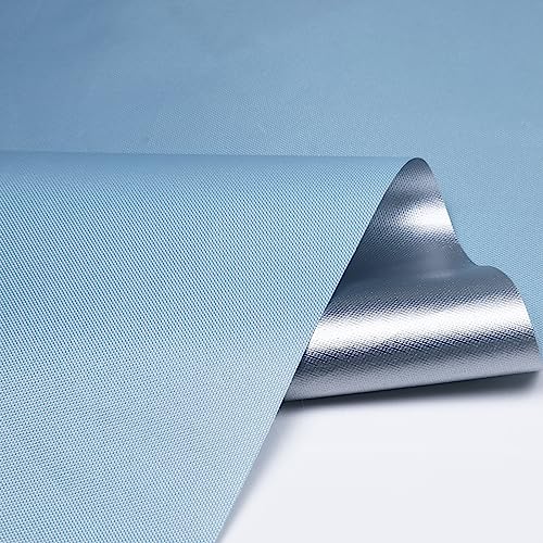 4Yard (60"×144") Marine Waterproof Fabric - Outdoor UV-Resistant Lightweight Durable Ripstop Material, UPF50+ Sun-Protection Blackout for Tarp Tent Camping Canopy, Sky-Blue - color: Sky-blue, size: 4Yard